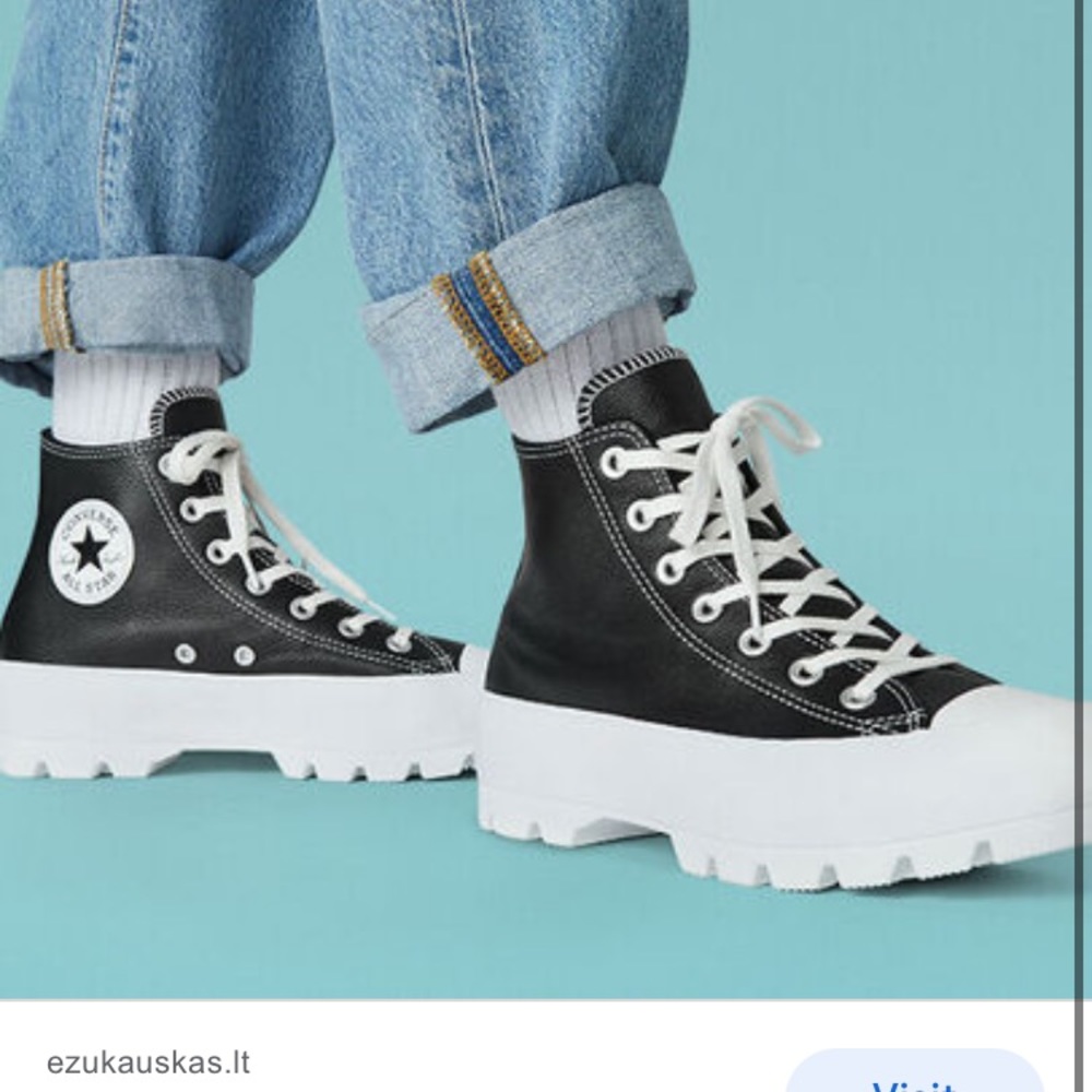 Converse leather lugged shoes